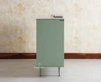 Verona Grid Wooden Sideboard Cabinet Three Doors Furniselan Silt Green