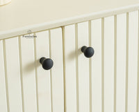 Verona Grid Wooden Sideboard Cabinet Three Doors Furniselan Frosty White