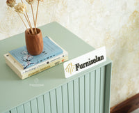 Verona Grid Wooden Sideboard Cabinet Two Doors Furniselan Silt Green 