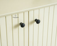 Verona Grid Wooden Sideboard Cabinet Two Doors Furniselan Frosty White 