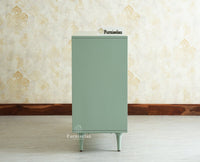 Verona Grid Wooden Sideboard Cabinet Two Doors Furniselan Silt Green 