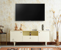 Verona Grid Wooden Tv Cabinet Media Unit Furniselan frosty white