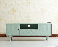 Verona Grid Wooden Tv Cabinet Media Unit Furniselan silt green