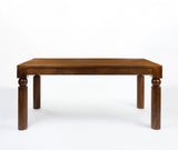 Verona Mango Wood 6 Seater Dining Table Walnut brown