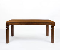 Verona Mango Wood 6 Seater Dining Table Walnut brown