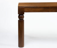 Verona Mango Wood 6 Seater Dining Table Walnut brown