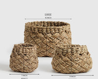 Victoria Studio Basket Natural Seagrass Brown