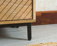 Victoria Wooden Three Drawer Bedside Table Nightstand Furniselan Natural Finish