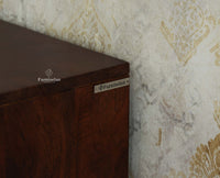 Victoria Wooden Two Drawer Bedside Table Nightstand Furniselan Grey Finish