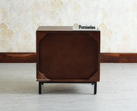 Victoria Wooden Two Drawer Bedside Table Nightstand Furniselan Grey Finish