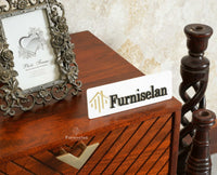 Victoria Wooden Two Drawer Bedside Table Nightstand Furniselan Brown Finish