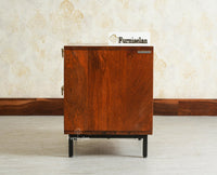 Victoria Wooden Two Drawer Bedside Table Nightstand Furniselan Brown Finish