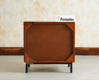 Victoria Wooden Two Drawer Bedside Table Nightstand Furniselan Brown Finish