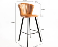 Vintage Luxe bar chair - Furniselan - Vegan-Leathre