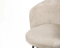 Vista Valley Vibrance Dining Chair – Modern Upholstered Dining Chair for Home & Café Beige White