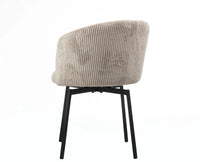 Vista Valley Vibrance Dining Chair – Modern Upholstered Dining Chair for Home & Café Beige White
