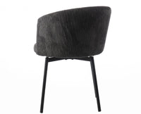 Vista Valley Vibrance Dining Chair – Modern Upholstered Dining Chair for Home & Café Grey