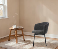 Vista Valley Vibrance Dining Chair – Modern Upholstered Dining Chair for Home & Café Grey