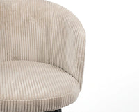 Vista Valley Vibrance Dining Chair – Modern Upholstered Dining Chair for Home & Café Beige White