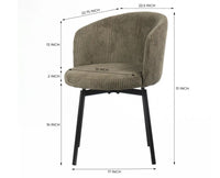 Vista Valley Vibrance Dining Chair – Modern Upholstered Dining Chair for Home & Café Sage green