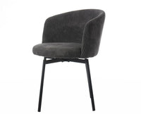 Vista Valley Vibrance Dining Chair – Modern Upholstered Dining Chair for Home & Café Grey