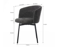 Vista Valley Vibrance Dining Chair – Modern Upholstered Dining Chair for Home & Café Grey