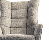 Voltis Edge Rocking Chair – Modern Upholstered Chair for Home & Café Grey