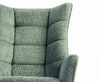 Voltis Edge Rocking Chair – Modern Upholstered Chair for Home & Café Green