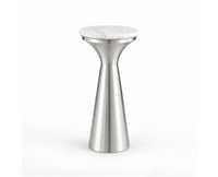 Isla Metal Side Table with Marble - White Marble
