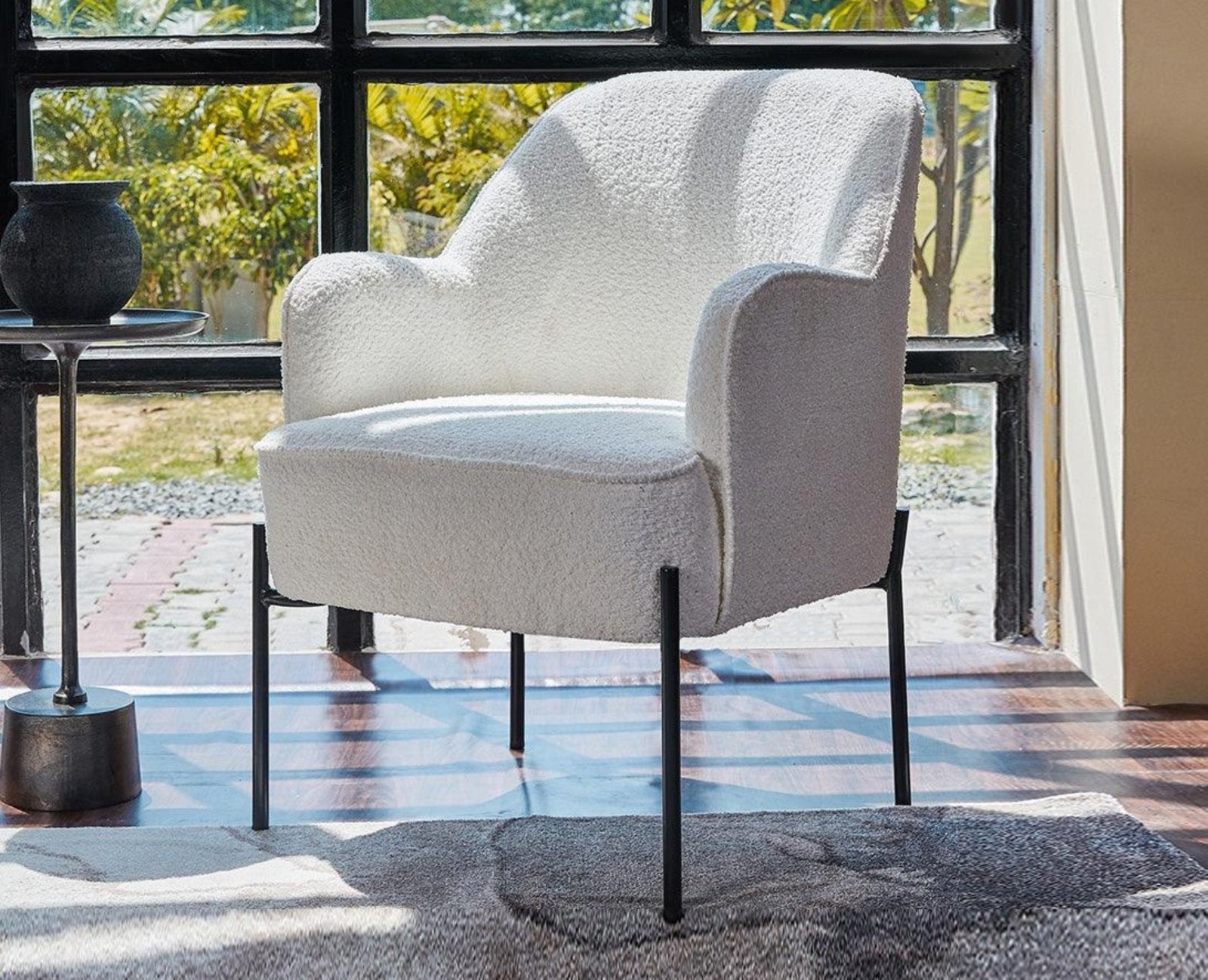 Walden Cotton Armchair - Dining Chair - Furniselan - White