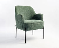 Walden Cotton Armchair - Dining Chair - Furniselan -  Dark-Green