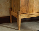 Wellington Solid Wood Bar Cabinet - Bar Cabinet - Furniselan - Natural Finish