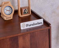 Wellington Solid Wood Bar Cabinet - Bar Cabinet - Furniselan- Brown Finish