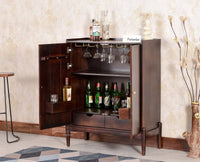 Wellington Solid Wood Bar Cabinet - Bar Cabinet - Furniselan