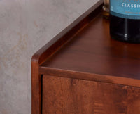 Wellington Solid Wood Bar Cabinet - Bar Cabinet - Furniselan- Brown Finish