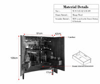 Wellington Solid Wood Bar Cabinet - Bar Cabinet - Furniselan