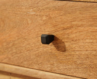 Wellington Solid Wood Bedside Table Two Drawer - Bedside Table - Furniselan -Natural Finish