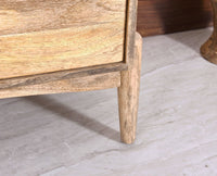 Wellington Solid Wood Bedside Table Two Drawer - Bedside Table - Furniselan - Natural-Finish