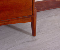 Wellington Solid Wood Bedside Table Two Drawer - Bedside Table - Furniselan - Brown-Finish