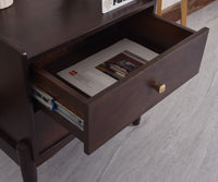 Wellington Solid Wood Bedside Table Two Drawer - Bedside Table - Furniselan - Grey-Finish