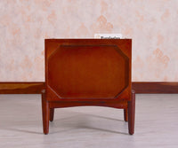 Wellington Solid Wood Bedside Table Two Drawer - Bedside Table - Furniselan - Brown-Finish