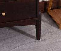 Wellington Solid Wood Bedside Table Two Drawer - Bedside Table - Furniselan - Grey-Finish