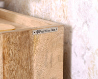 Wellington Solid Wood Bedside Table Two Drawer - Bedside Table - Furniselan - Natural-Finish