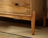 Wellington Solid Wood Chest of Drawer Furniselan-Natural Finish