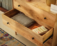 Wellington Solid Wood Chest of Drawer Furniselan-Natural Finish
