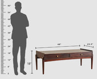 Wellington Solid Wood Coffee Table Furniselan - Grey-Finish