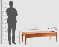 Wellington Solid Wood Coffee Table Furniselan - Brown-Finish