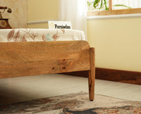Wellington Solid Wood King Size Bed Natural Finish