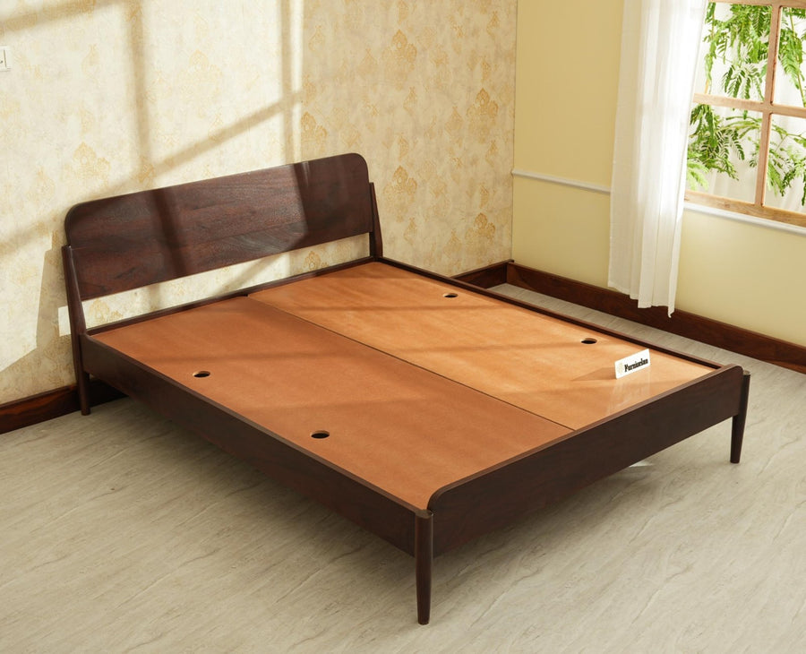 Wellington Solid Wood King Size Bed Grey Finish