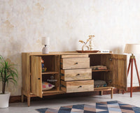 Wellington Solid Wood Sideboard Cabinet Furniselan - Natural-Finish
